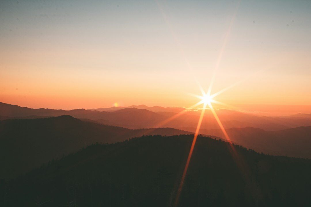 sunrise over mountains
