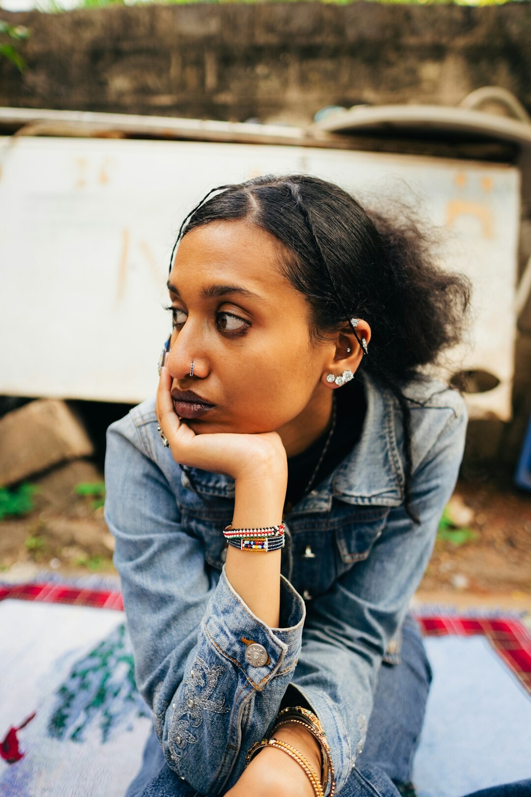 person listening attentively