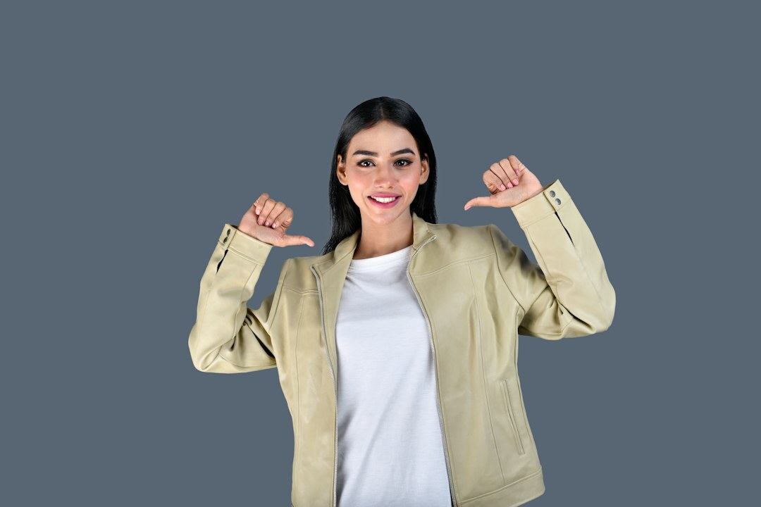 confident woman presenting